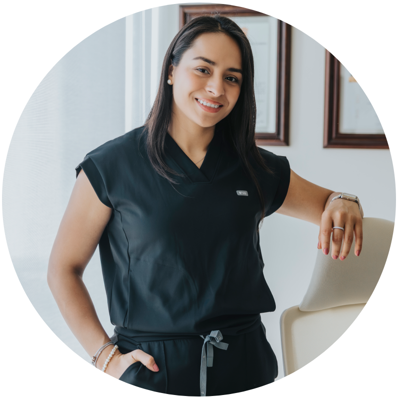 Dra. Melissa Tagle en su consultorio